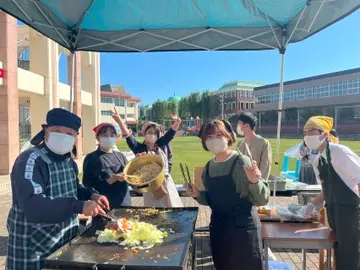 EIKO祭（文化祭：水戸本校の模擬店で焼きそばを作りました）