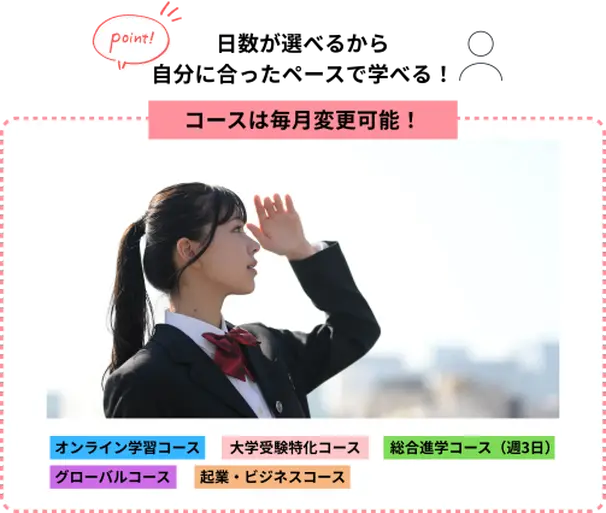 体調や目標に合わせて毎月コースを変更できる柔軟な環境